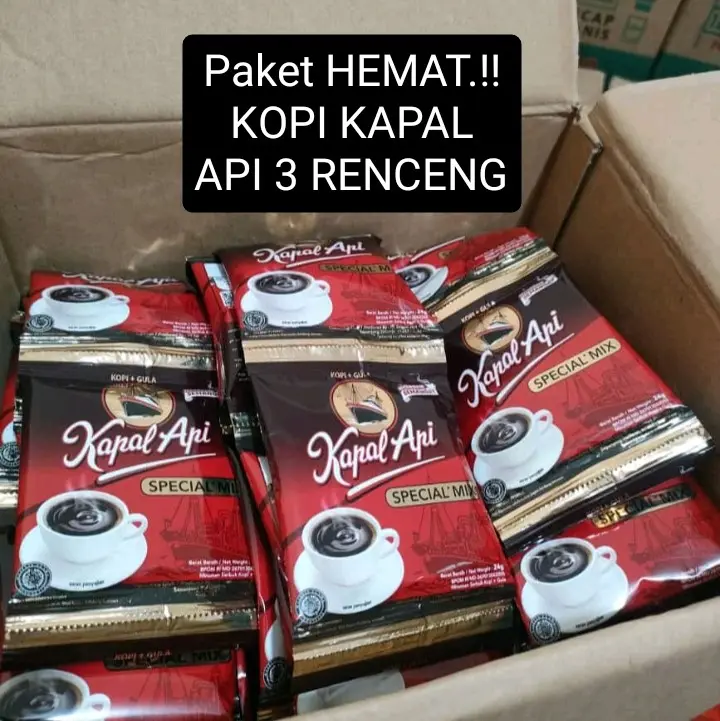 PAKET HEMAT KOPI KAPAL API 3 RENCENG SPECIAL MIX 0