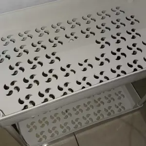 Square rak troli rak dapur rak serbaguna rak susun portable rak dorong 4 tingkat dengan roda