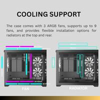Gambar CASING GAMDIAS AURA GC10M V2 ARGB - Mid Tower mATX Case Tempered Glass (Free 3x ARGB Fan) dari Techno Computer Bali Kota Denpasar 4 Tokopedia