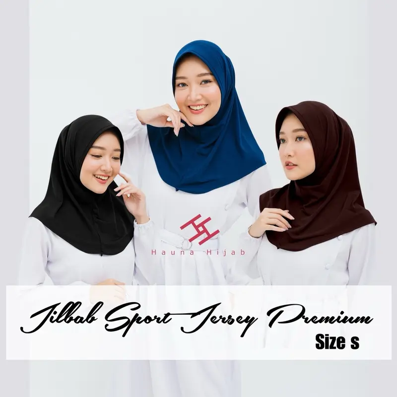 Jilbab Olahraga Jersey Super Premium Ukuran s Hauna Hijab - Simple dan Nyaman - Variasi, Muslim, Kerudung, Tebal, Katun, Stretch, Instan, Cantik 0