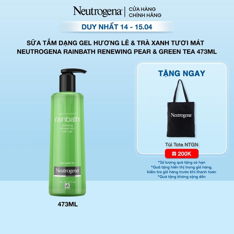 [INHOUSE] Sữa tắm dạng gel hương lê & trà xanh tươi mát Neutrogena Rainbath Renewing Pear & Green Tea 473ml Dưỡng Da Body Nữ