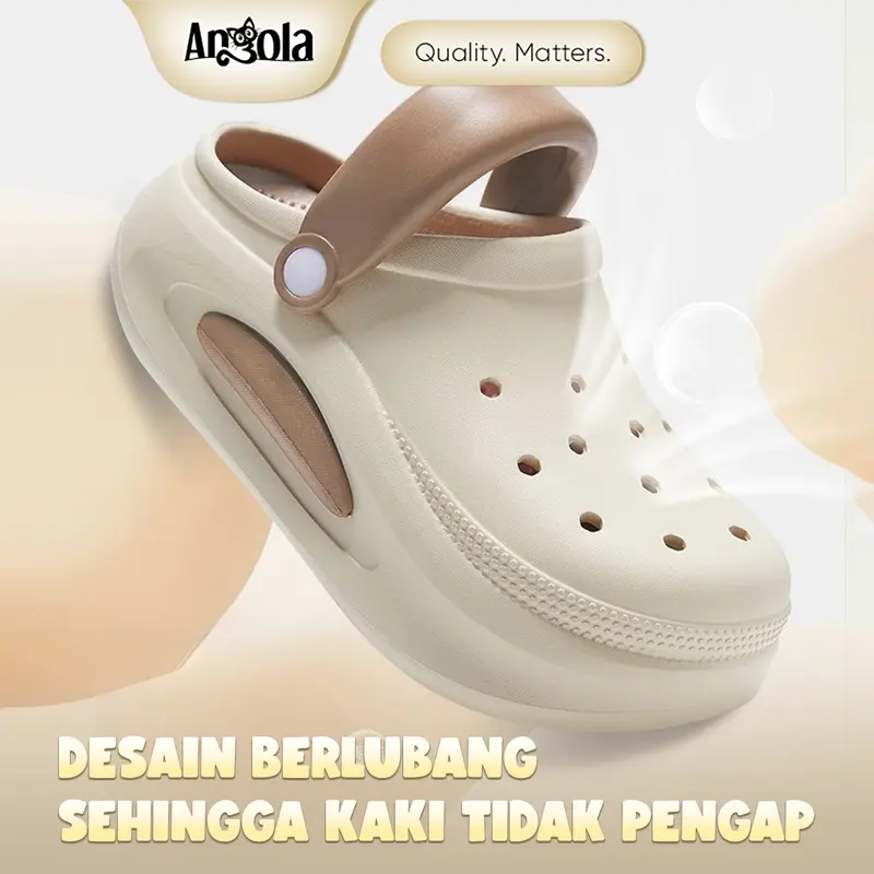 ANGOLA Sepatu Sandal Wedges 6CM H28A Sepatu Sendal Fuji Lucu/Sandal Wanita Kekinian/Sendal Baim 4