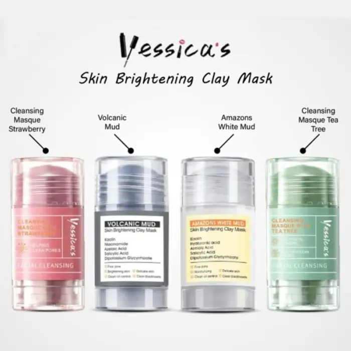 Yessica's Tea Tree & Strawberry Anti Pores & Acne Clay Stick Mask-50gr
