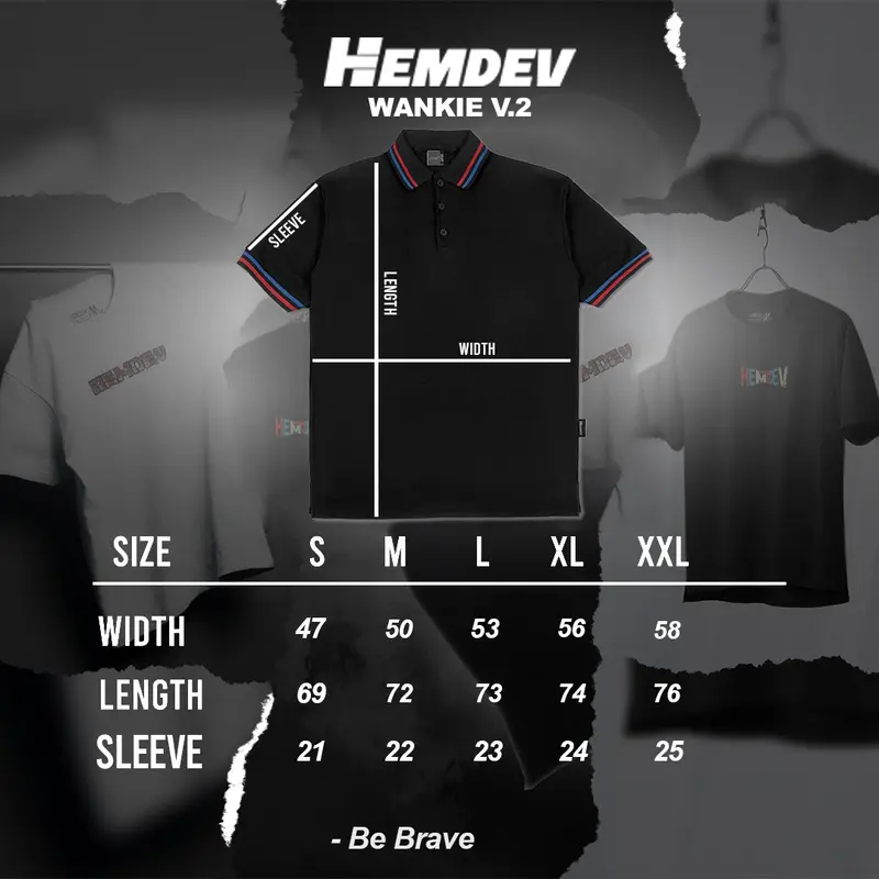 Hemdev Polo Shirt Binding Basic White 6