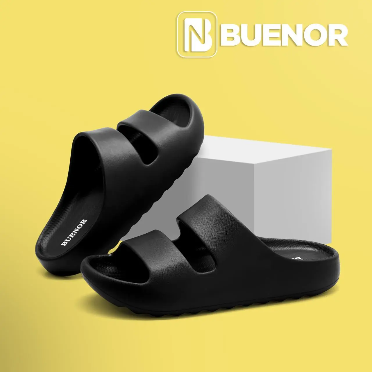 Buenor - Sandal Slip On Pria Karet EVA Model Trendy Shoes Sendal