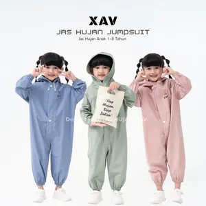 Kids Jas Hujan Jumpsuit Anak Aesthetic Lucu Usia 1-8 Tahun Tebal Berkualitas 100% Baru by XAV