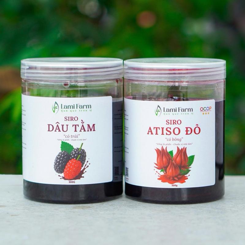  Lami Farm Combo Siro Atiso Đỏ & Siro Dâu Tằm 500g Mỗi Hũ - Sản Phẩm Thiên Nhiên Không Chất Bảo Quản - Vị Chua Ngọt Hài Hòa 