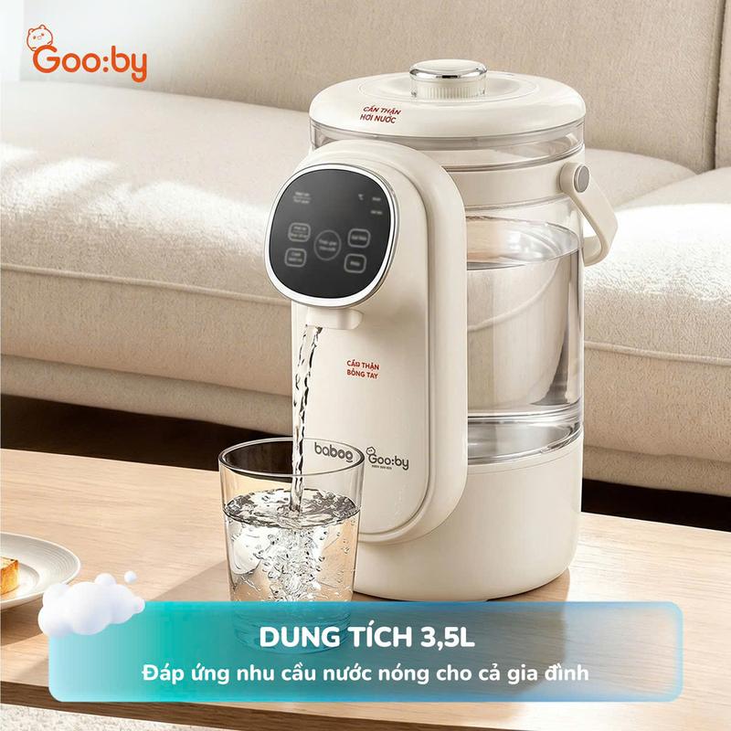 Bình Đun Nước Baboo Khử Clo, Pha Sữa, Trà, Cafe Giữ Nhiệt Giữ Ấm Cả Ngày, Tùy Chỉnh Nhiệt Độ Thông Minh