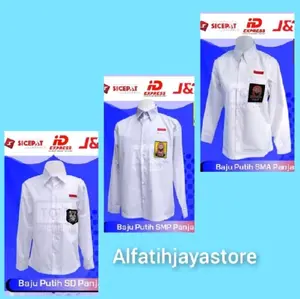 seragam sekolah baju kemeja panjang putih SD,SMP,SMA kain Oxford premium bet bordil Nyaman