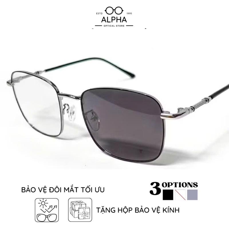  Mã 72502-  Kính cận đổi màu  giành cho học sinh sinh viên phù hợp cho nam và nữ mắt kính đổi màu dưới nắng ngăn UV400 chất liệu kim loại 