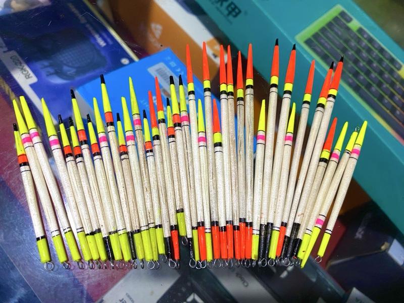 COD pelampung pancing jarum / pelampung sensitif bahan kayu balsa ujung kawat, panjang 6, 7, 8, 10cm Mancing Umpan Ikan