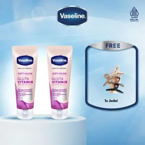 [Free Jedai ] Vaseline Healthy Bright Soft Glow Serum 100ml Twinpack