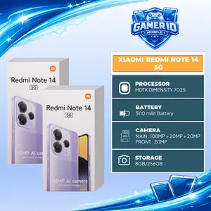 XIAOMI REDMI NOTE 14 5G ( 8GB/ 256GB ) | 108MP AI OIS CAMERA | IP64 WATER RESIST | 6.67" INCH AMOLED 120Hz | 45W FAST CHARGING