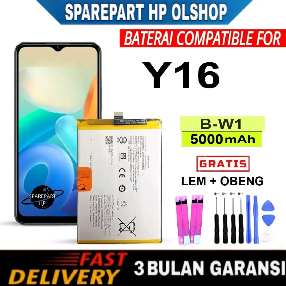 Baterai Compatible For Vivo Y16 / B-W1 Battery batrai Batre Batrei
