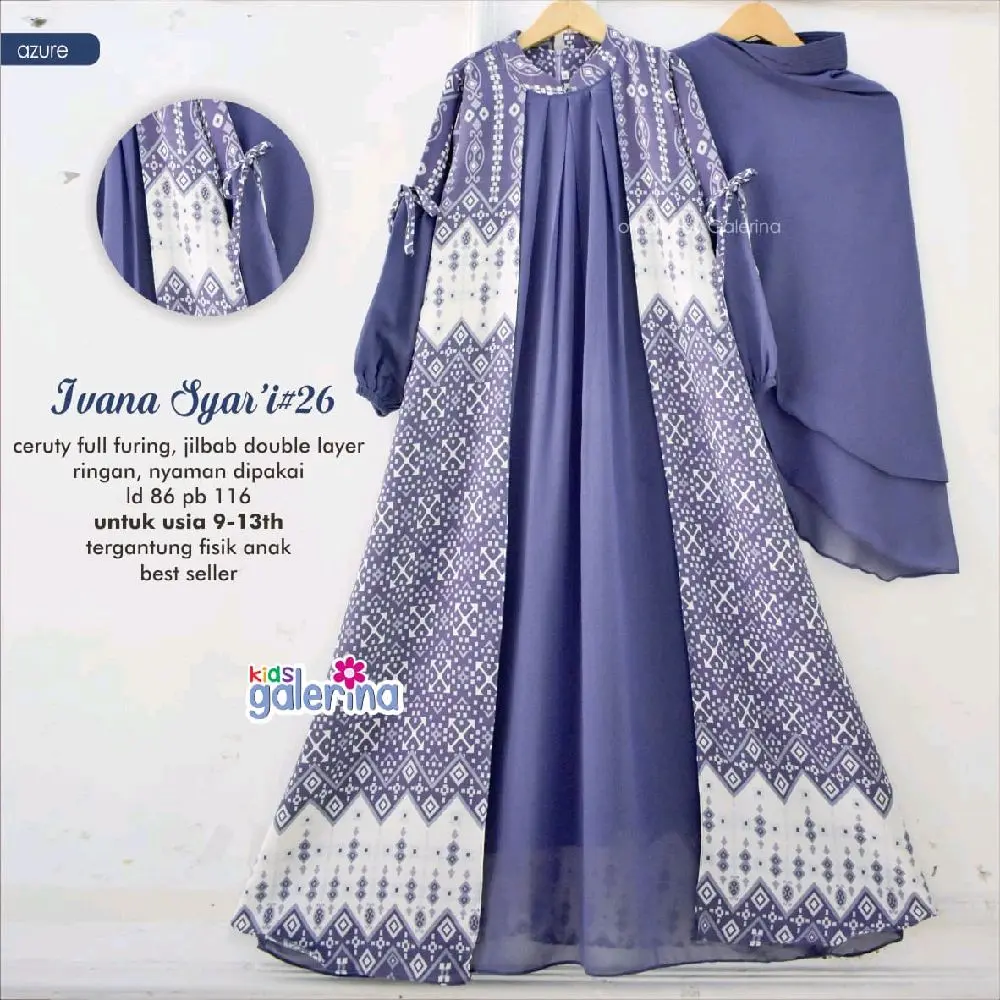 Ivana Syari#21 ceruty jilbab double layer Ceruti Kerudung Muslim