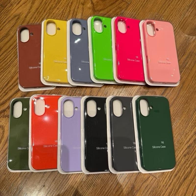 เคส16proสีพื้น กันกระแทก กำมะหยี่สำหรับ16promax I16 16E เคส น้องปีใหม่ ช่อง จิ๋ว โทรศัพท์