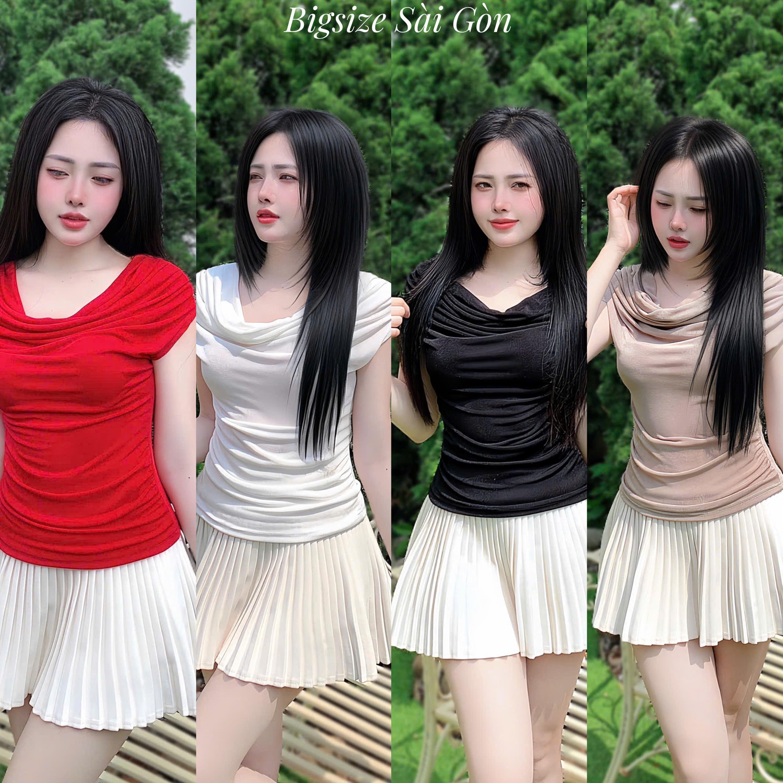Áo Thun Nữ Tay Ngắn Cổ Tròn Vải Nhũ Hoa Cao Cấp 45- 90Kg Bigsize Dễ Thương Top Nữ Women - B.1535