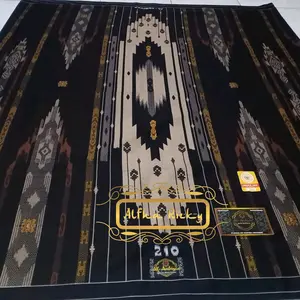 Sarung Al Anbiyaa' gold Dan Al SAMSI ji Mewah yu ini Pollycotton DEWASA Hitam Katun Poliester Muslim Lembut Navy  Pria Kombinasi Tenun