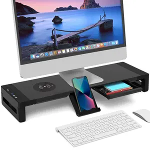 MJH Stand Monitor Laptop Desk with Wireless Charging and USB Port - KM6052