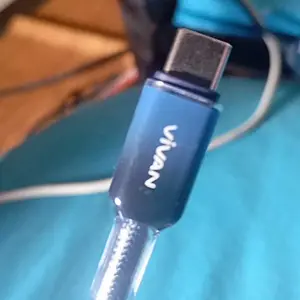 VIVAN Kabel Data Type-C Lightning Fast Charging Braided 100cm Casing Transparan Fast Charging 15W/30W/65W for iPhone/Android/Laptop (VKH Series)