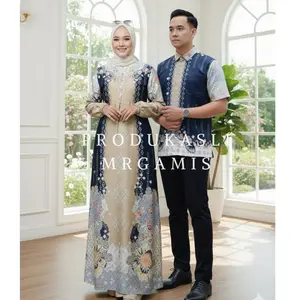 TERLARIS- Baju Pasangan Muslim Terbaru | Couple Gamis & Koko | MR Gamis Original-Baju Couple Keluarga Muslim MR Gamis | Seragam Lebaran Ayah Ibu,Gamis & Koko Elegan-