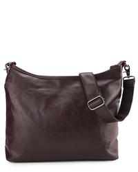 Gambar Urban State - Distressed Leather Hobo Small Crossbody Bag - Dark Brown - Dark Brown, Standar dari Urban State Kota Bogor 1 Tokopedia
