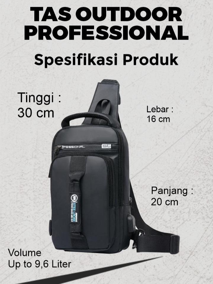 PAKET CERIA - Beli 1 Dapat 5 Tas Multifungsi Get Waistbag Dompet Topi dan Jam Tangan