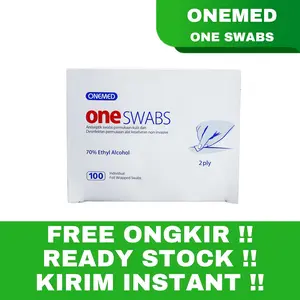 ONEMED ONE SWAB KAPAS ALKOHOL TISSUE ALKOHOL ISI 50PCS 100PCS ORIGINAL TERMURAH READY STOCK