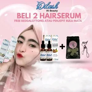 2 PCS Qilash Vii Beauty Eyelash Serum Bulu Mata Free Beddalottong atau Penjepit Bulu Mata Aman Digunakan Segala Usia - Eye