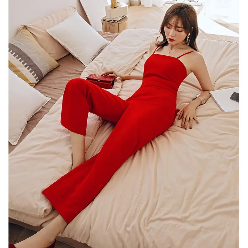 FASHION STYLE WANITA ONE SET POLOS BASIC WARNA CANTIK MODEL TALI KECIL CELANA KULOT PANJANG