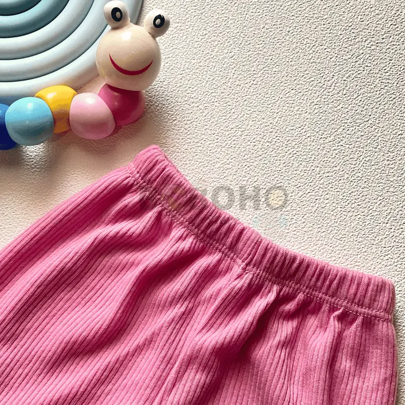 BOBOHO - Legging Kriwil Casual Anak Perempuan Lokal Bahan Rib Tebal / Celana Legging Polos Bayi / Legging Anak 7