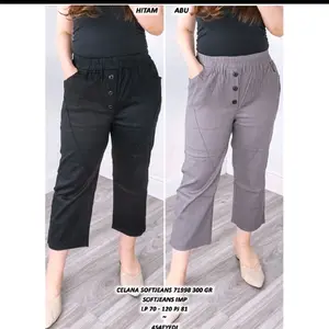 Celana Erde Pants Rh Pants Celana 7/9 Twill Premium Melar Kulot Wanita Tebal