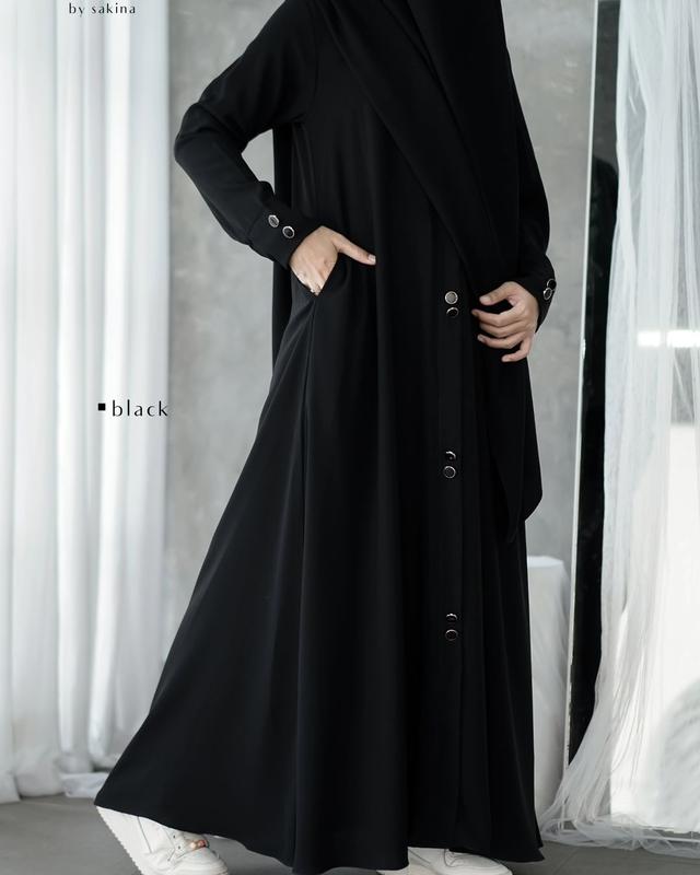 Gamis  Abaya Ayara Terbaru Gamis One Sat Khimar Bahan Crinkle Airflow Cocok Buat Umroh Haji Lebaran Muslim Wanita Syari Kondangan Dress Remaja Dewasa Nyaman 7