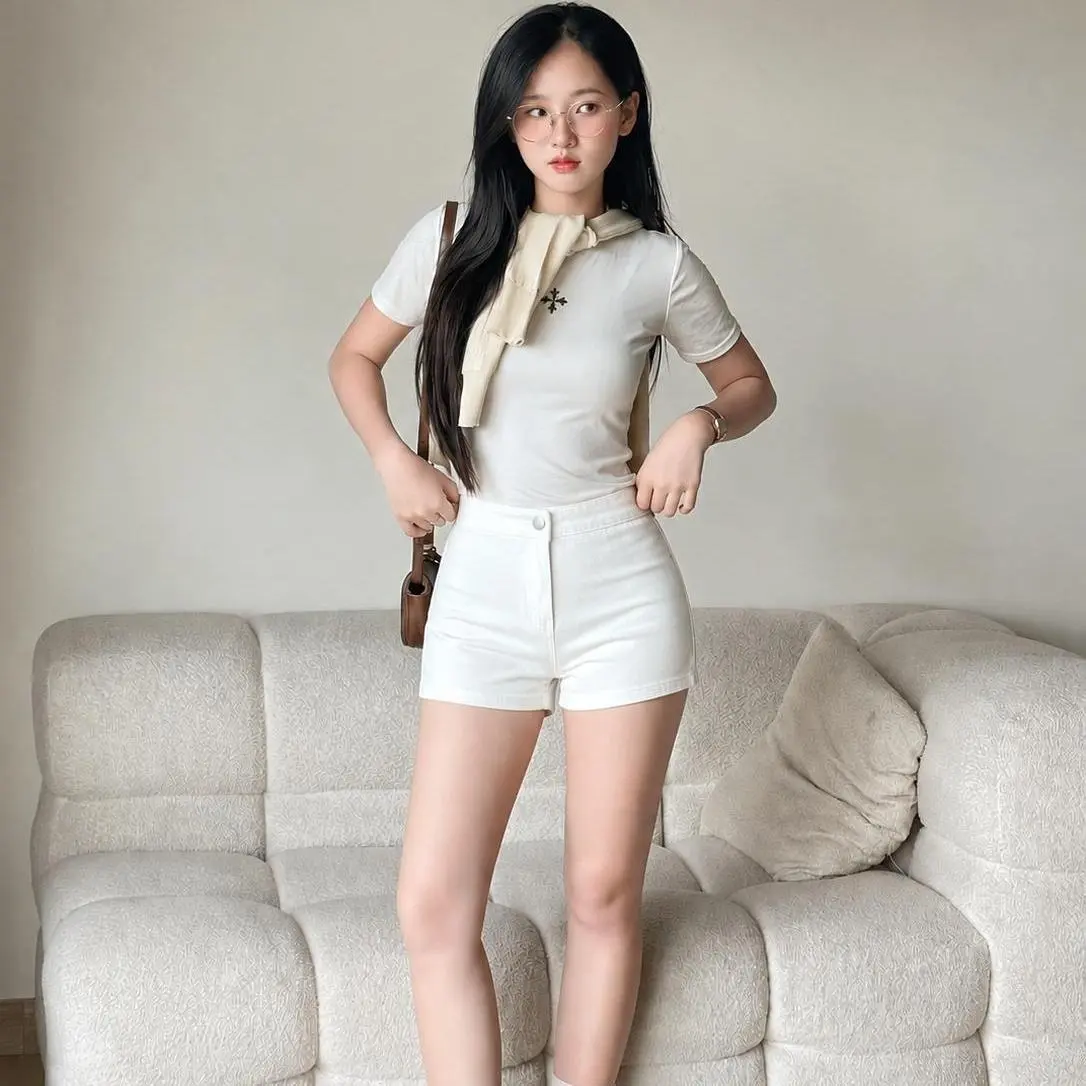 [COMBO 2 QUẦN] Quần Đùi Nữ, Quần Short Cạp Cao KHÔNG TÚI Đen Trắng Phong Cách Năng Động Giveme clothing Women Pants Kem Xốp | BigBuy360 - bigbuy360.vn