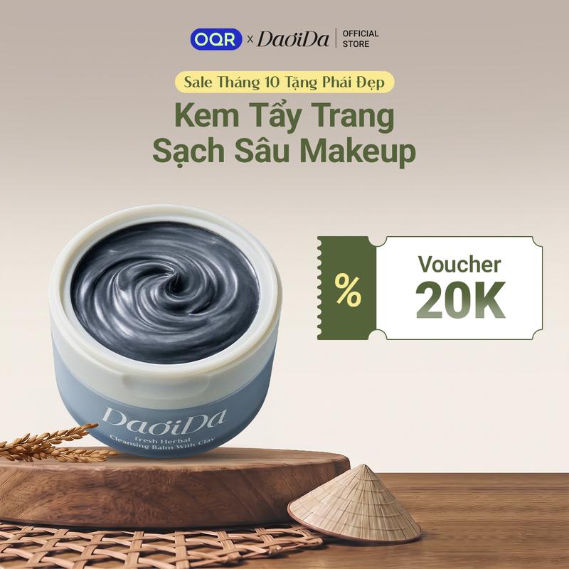Kem Tẩy Trang Thảo Mộc Và Đất Sét DaoiDa - Tẩy Trang Sạch Sâu, Cải Thiện Mụn Đầu Đen & Lỗ Chân Lông 110G