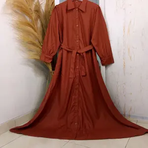 talita Dress KATUN TOYOBO premium (tebel,adem,lembut) Gamis Muslim Wanita Dewasa Basic Kerah Kancing