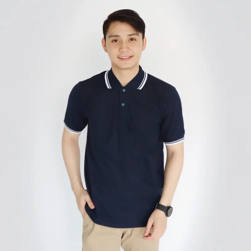 liso wear - Kaos Polo Pria Polos Krem Kerah Stripe Lis Seragam Kerah Katun Pique - Pendek - Baju Distro Casual 8