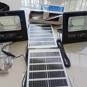 【Beli 1 gratis 1】 Lampu Tenaga Surya LED 1500W Solar Light IP67 lampu sorot emergency Waterproof Lampu Sorot Solar Outdoor