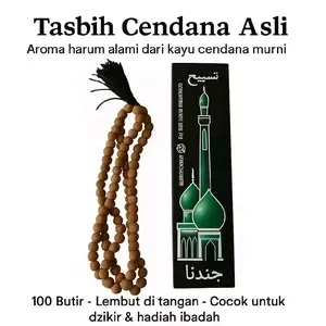 Tasbih Kayu Cendana Asli 99 Butir Aroma Harum Alami Lembut di Tangan Souvenir Hajj Umroh Hadiah Ibadah 100 Butir Cocok untuk dzikir & hadiah ibadah