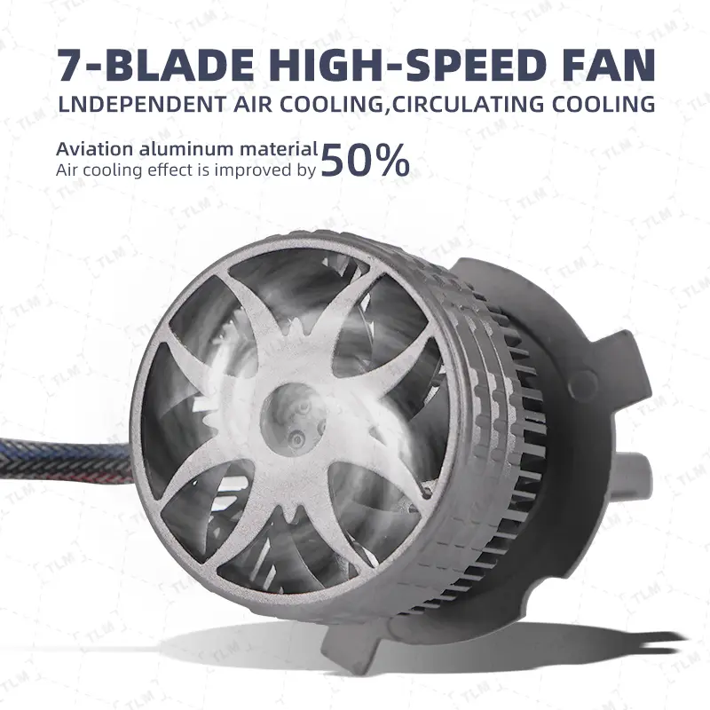 Đèn pha LED ô tô, 2 chiếc, Hạt đèn CSP4575, Ống đồng K13MAX 3, 220W, 6000k trắng, Thích hợp cho H4, H13, 9004 và 9007, Đèn pha và đèn pha tích hợp ánh sáng mạnh, Bóng đèn Spotlight siêu sáng 2