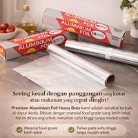 Gambar Aluminium Foil Roll Heavy Duty - Kertas Alumunium Tebal Tahan Panas untuk Baking, Grill, Air Fryer - 10M dari YILIN OFFICE STORE Kab. Tangerang 4 Tokopedia