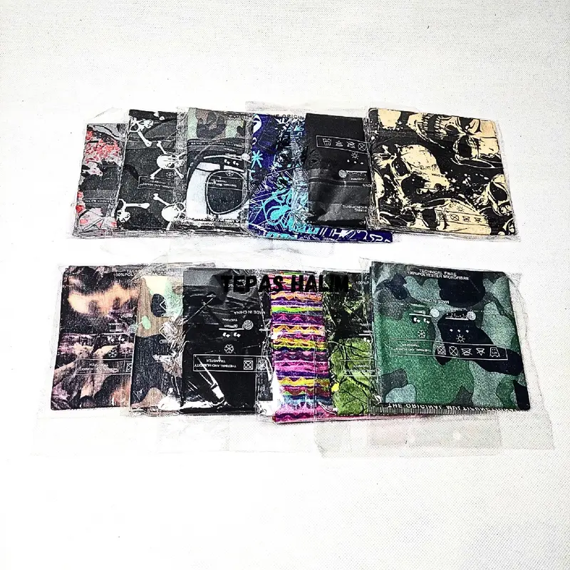 Grosir 12 Pcs Masker Buff Bahan Lembut Multifungsi Serbaguna Melindungi Dari Debu Kulit 1