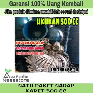 SATU PAKET SADAP KARET 500 CC (MANGKOK, TALANG, KAWAT IKAT MANGKOK SADAP KARET)