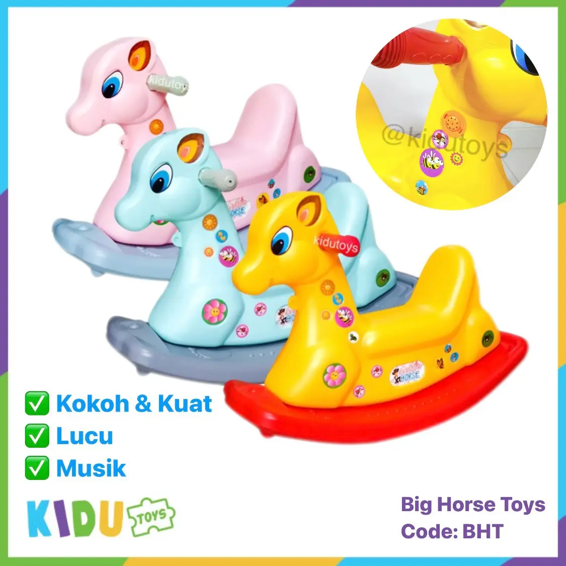 Mainan Kuda Jungkit Big Horse Musik Kidu by Kidu Toys
