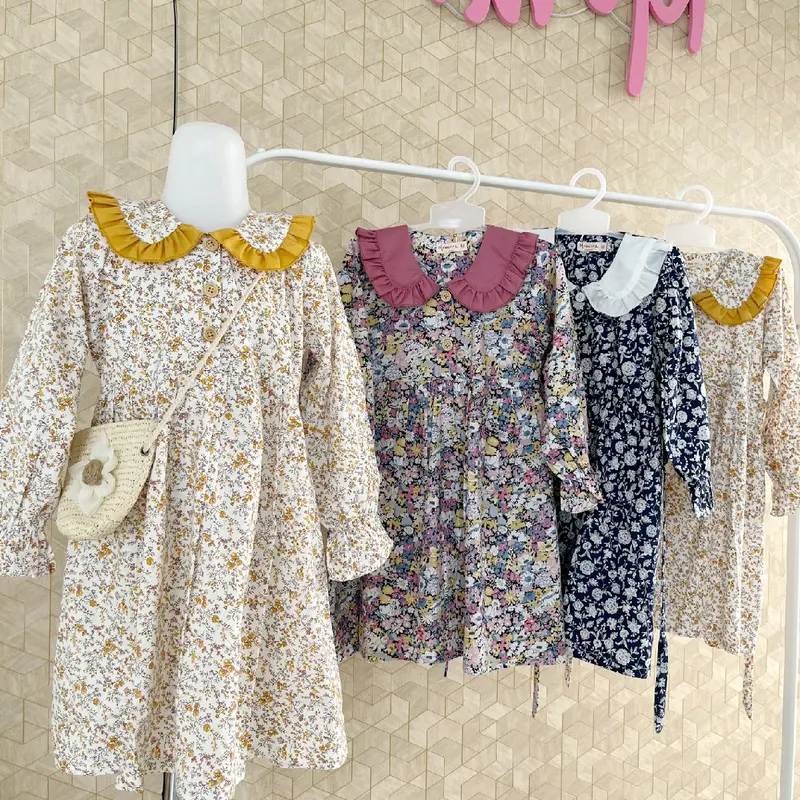 Dress Salma anak perempuan tunik usia 3-8 tahun katun jepang import 0
