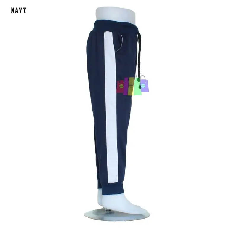 Celana Olah Raga Anak PAUD TK SD Jogger Training Anak Laki Laki Perempuan Navy List Putih Usia 3-12 Tahun Outdoor 1