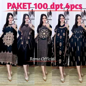 DASTER BUSUI 100rb DAPAT 4pcs / Daster lengan pendek Jumbo LD 130 Motif  Bunga