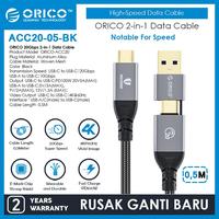 Gambar ORICO 2in1 Data Cable Type C to C & USB A 20Gbps 50cm - ACC20-05 dari ORICO INDONESIA Official Shop Kota Administrasi Jakarta Utara 1 Tokopedia