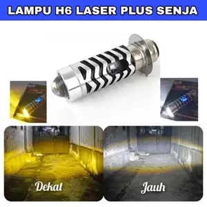 BOHLAM LED depan H6 D2 LASER Lampu Utama ada senja biru AC DC LED utama untuk Semua Motor ( universal )