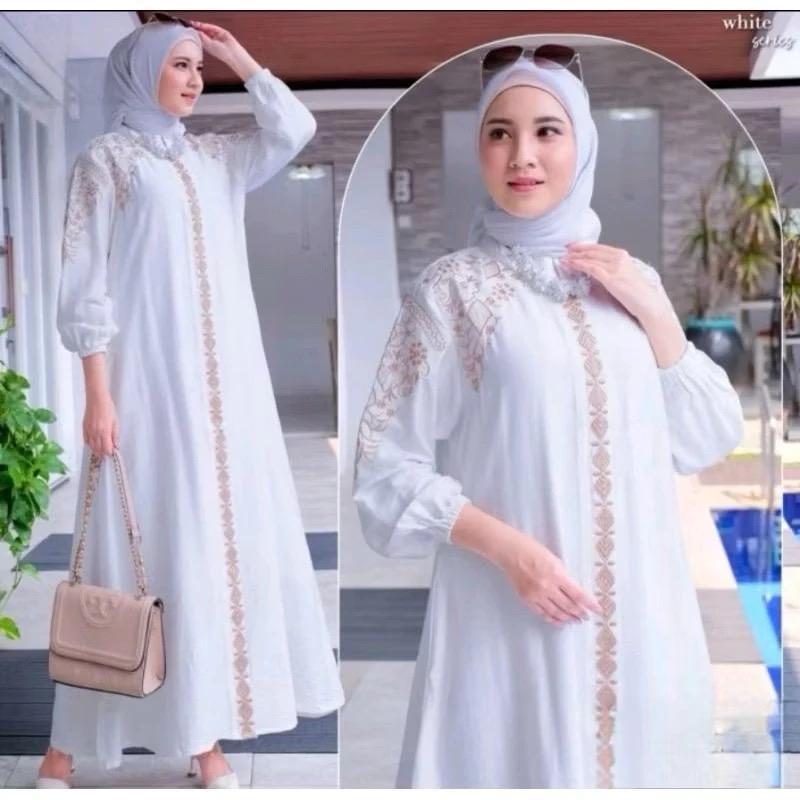 Inayah dress bahan crinkle airflow premium outfit lebaran terbaru 2